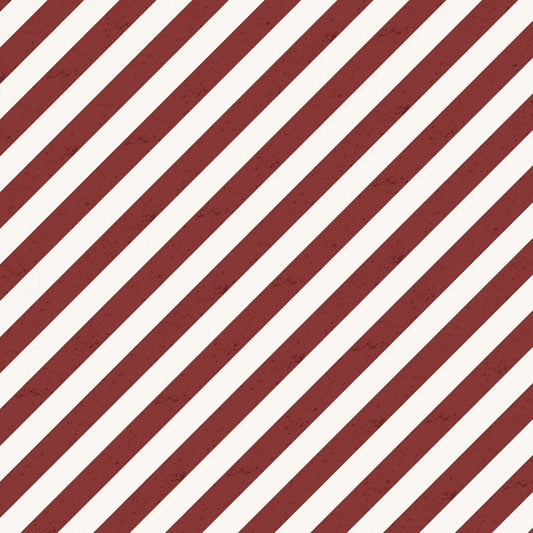 Postcard Christmas by Davis Studio Dark Red Christmas Diagonal Stripe # Y3515-83