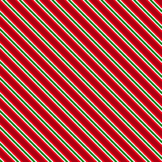 Noel by Oasis Fabrics Diagonal Stripe Red # 595341