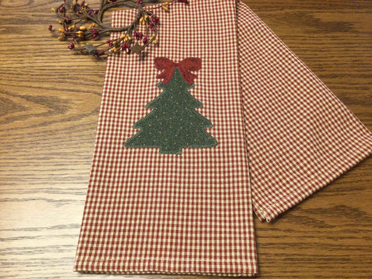 Primitive Farmhouse Christmas Towel Item #1519