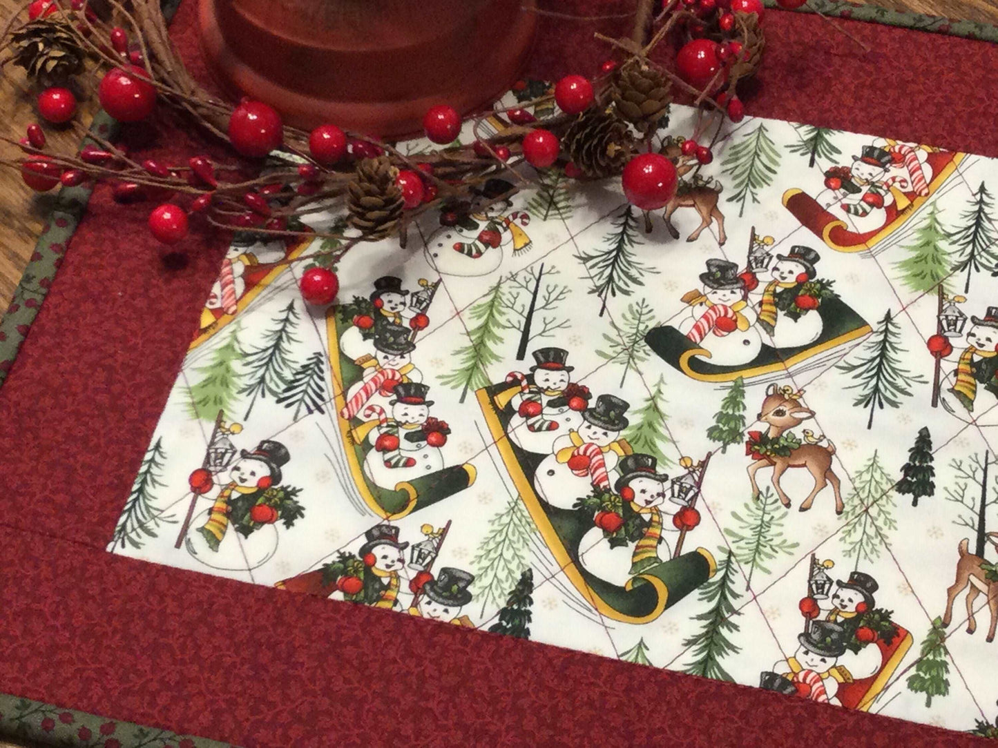 Primitive Farmhouse Christmas Table Runner Item #1528