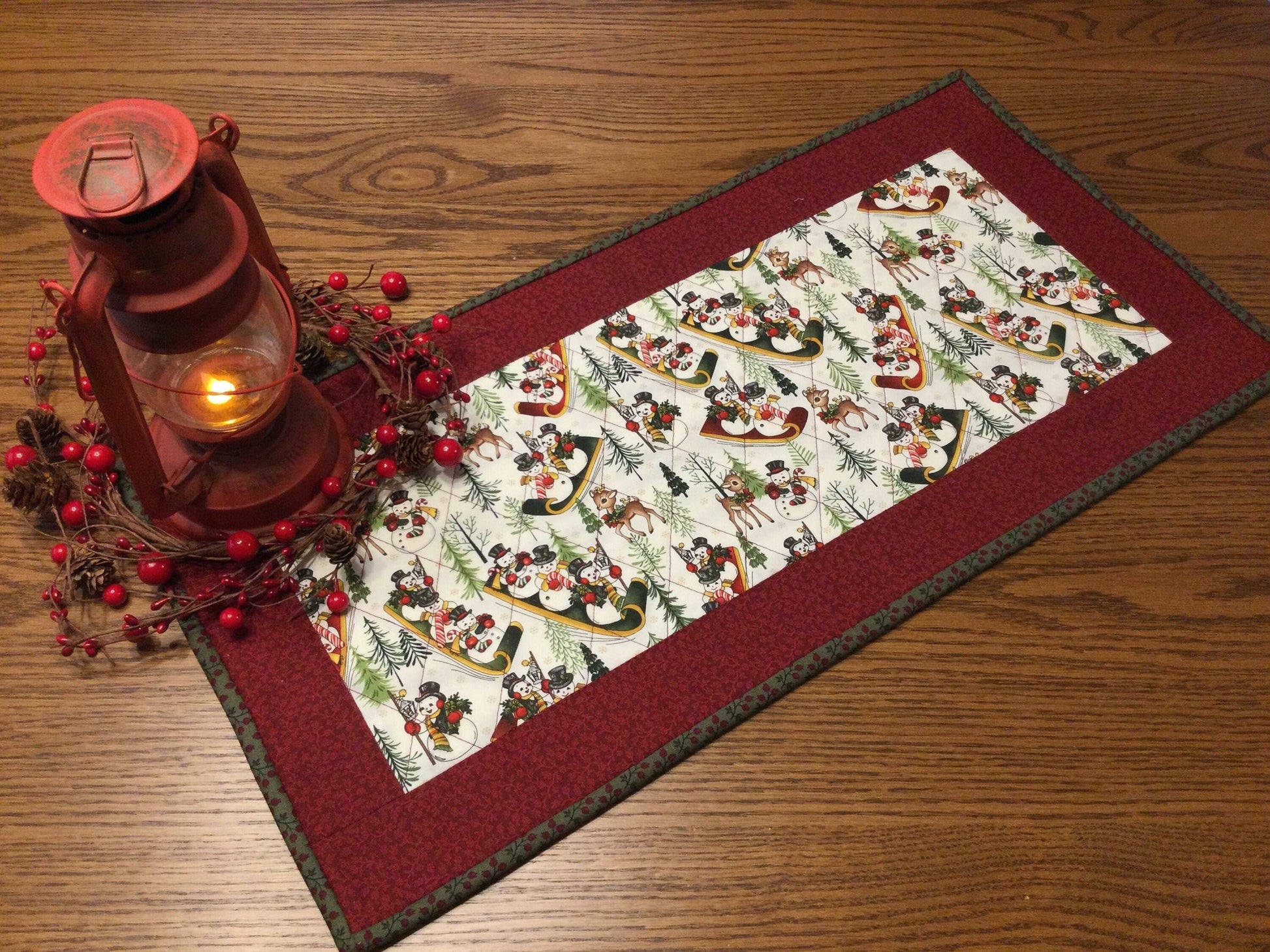 Primitive Farmhouse Christmas Table Runner Item #1528