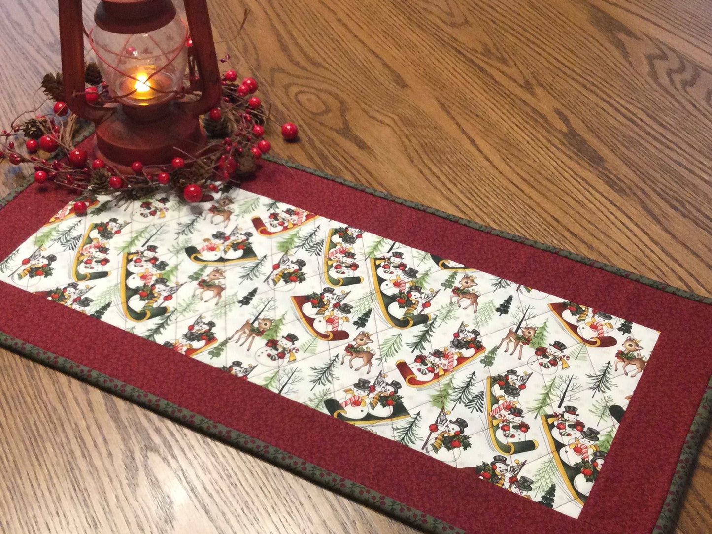 Primitive Farmhouse Christmas Table Runner Item #1528