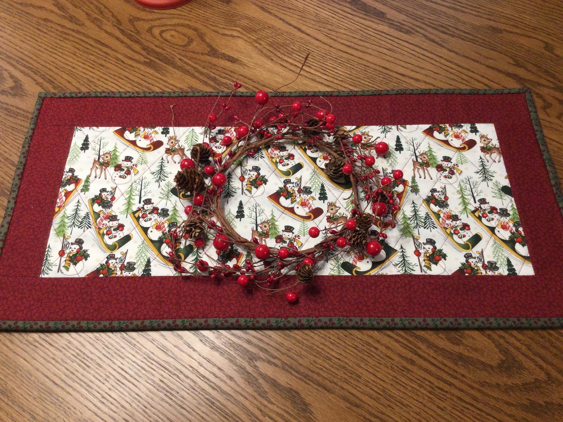 Primitive Farmhouse Christmas Table Runner Item #1528