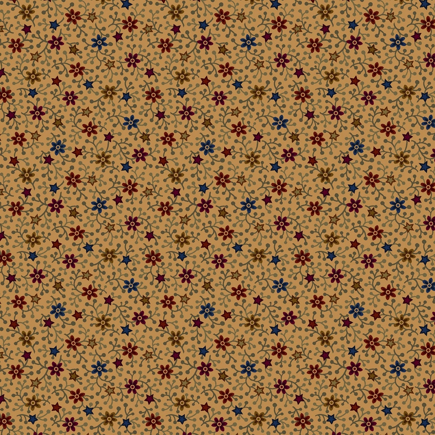 Primitive Traditions by Pam Buda Night Blooms Cream # R171006-0142