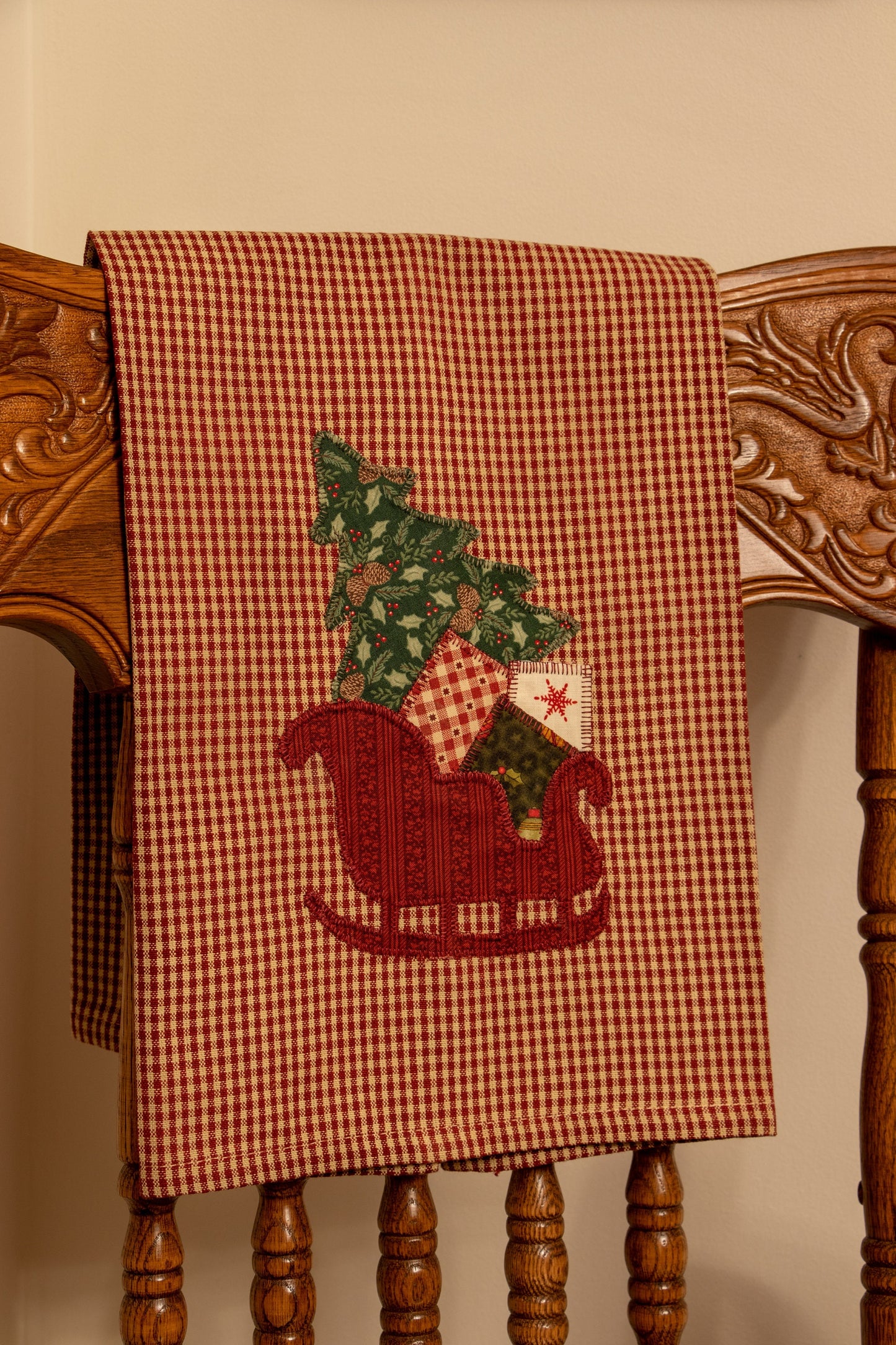 Primitive Farmhouse Christmas Towels Item #1586