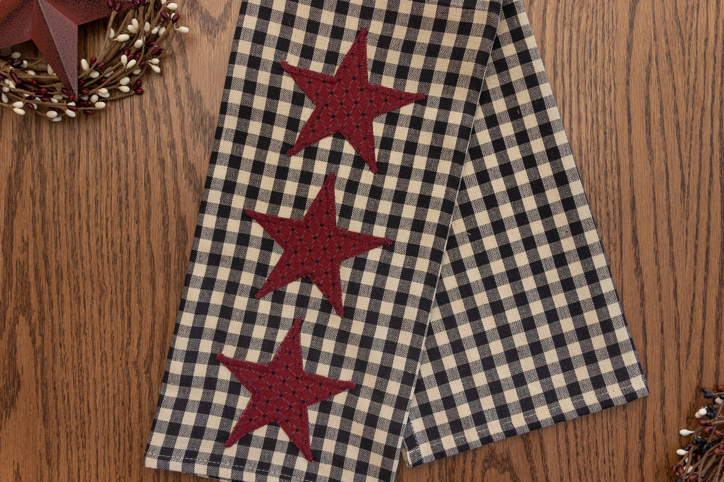 Primitive Farmhouse Star Towel Item #1721