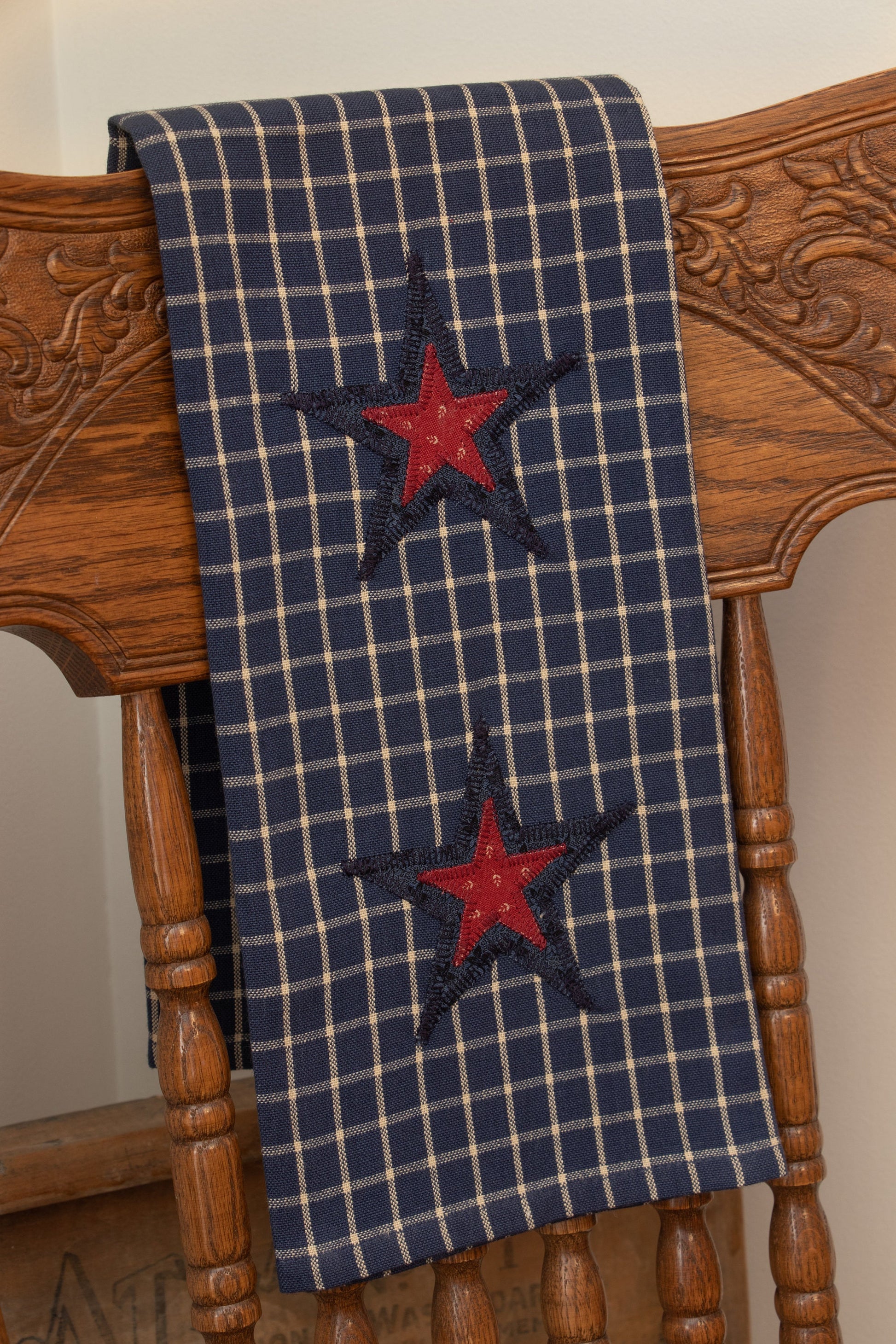 Primitive Farmhouse Americana Star Towel Item #1722