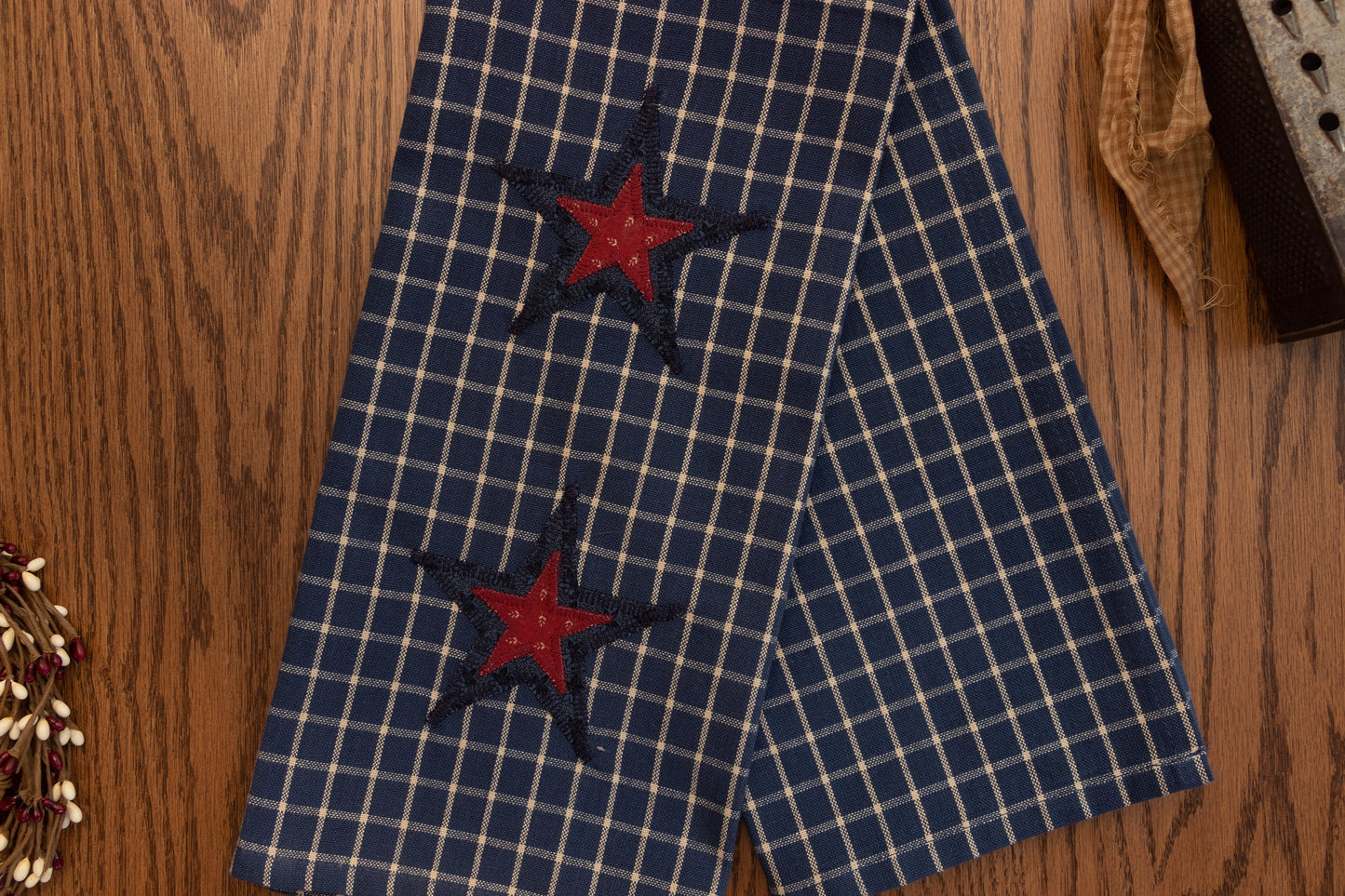 Primitive Farmhouse Americana Star Towel Item #1722