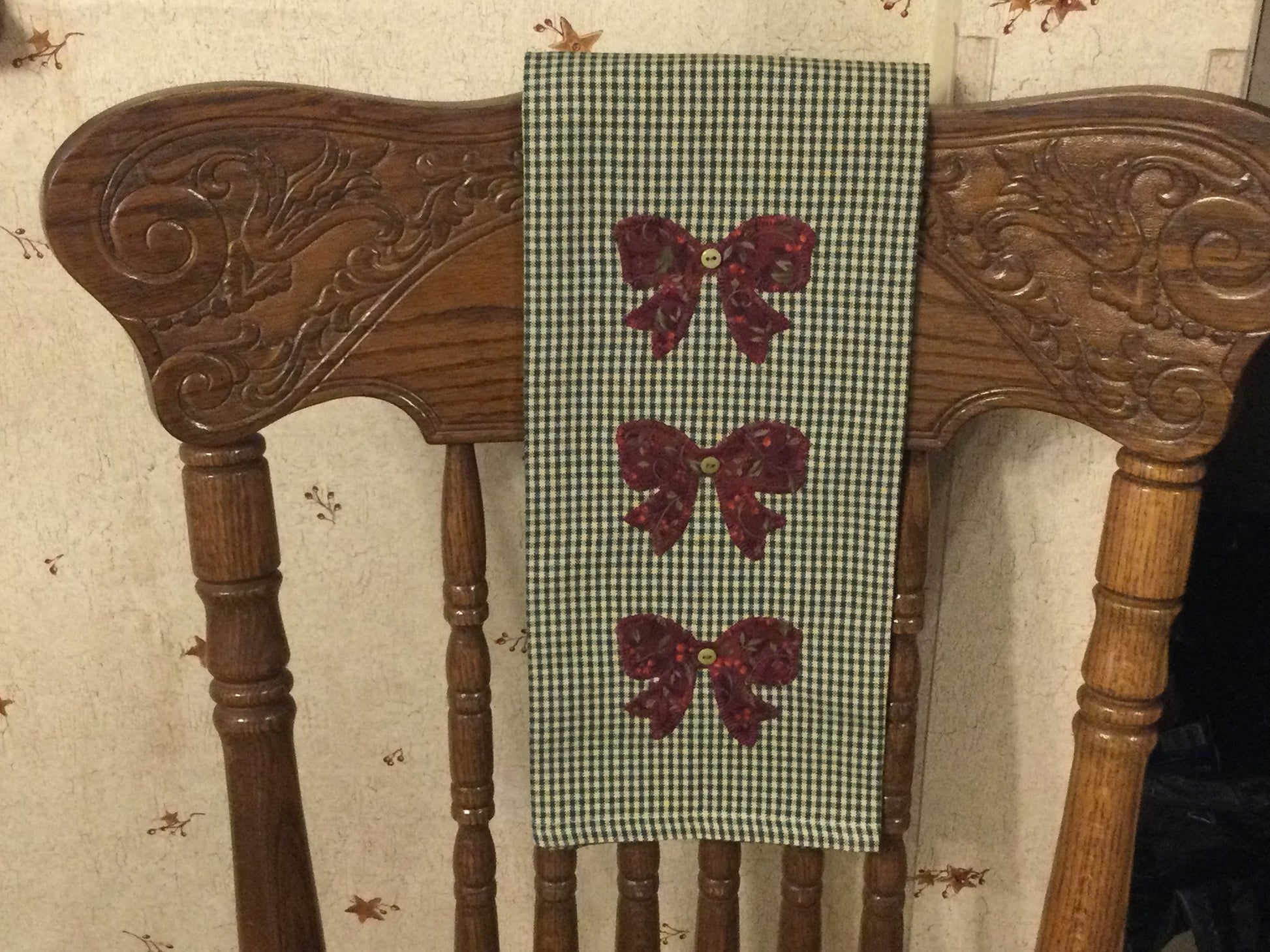 Primitive Farmhouse Christmas Towel Item #1587