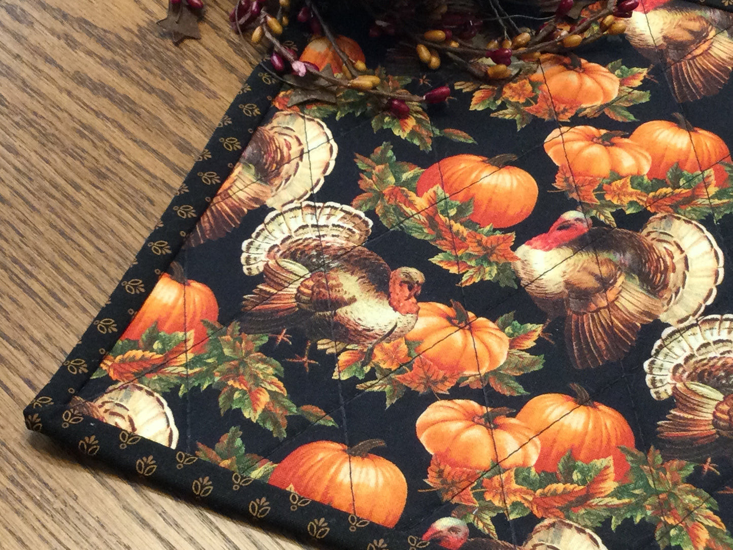 Primitive Farmhouse Thanksgiving Table Runner Item #1518