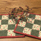 Primitive Farmhouse Christmas Potholders Item #1806