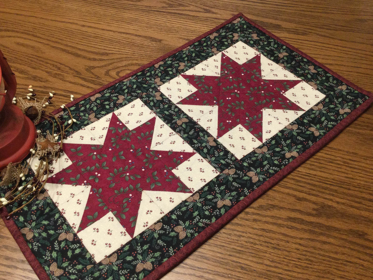 Primitive Farmhouse Christmas Table Runner Item #1581