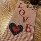 Primitive Farmhouse Valentine Towels Item #1604