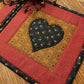 Primitive Farmhouse Valentine Potholders Item #1607