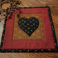 Primitive Farmhouse Valentine Potholders Item #1607