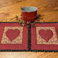 Primitive Farmhouse Valentine Potholders Item #1609