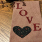 Primitive Farmhouse Valentine Towels Item #1601