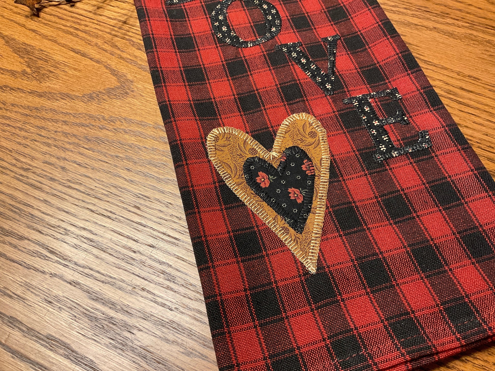 Valentine Primitive Farmhouse Towel Item #1828
