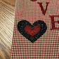 Primitive Farmhouse Valentine Towels Item #1604