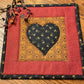 Primitive Farmhouse Valentine Potholders Item #1607