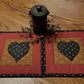 Primitive Farmhouse Valentine Potholders Item #1607