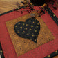 Primitive Farmhouse Valentine Potholders Item #1607