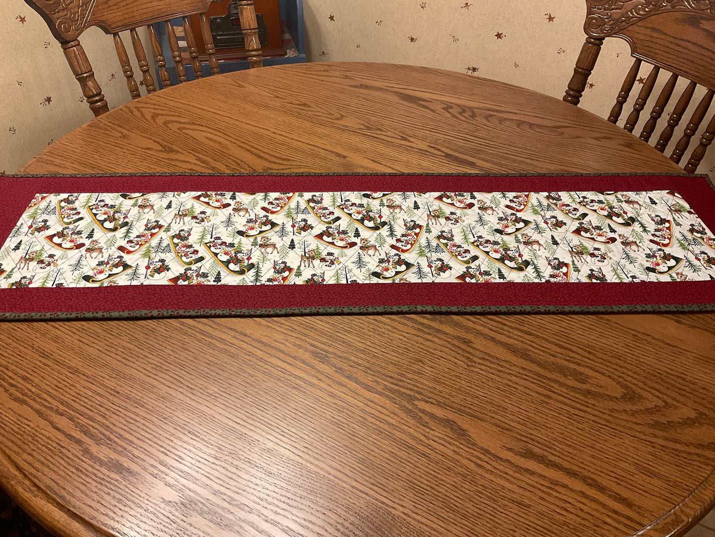 RESERVED FOR VICKI Primitive Farmhouse Christmas Table Runner Item #1613