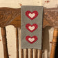 Valentine Primitive Farmhouse Valentine Hearts Towel #1831