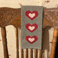 Valentine Primitive Farmhouse Valentine Hearts Towel #1838