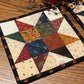 Primitive Farmhouse Scrappy Star Potholders Item #1625