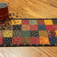Primitive Farmhouse Scrappy Table Runner Item #1626
