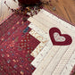 Primitive Farmhouse Log Cabin Valentine Table Topper Item #1628