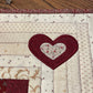 Primitive Farmhouse Log Cabin Valentine Table Topper Item #1628