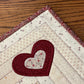 Primitive Farmhouse Log Cabin Valentine Table Topper Item #1628
