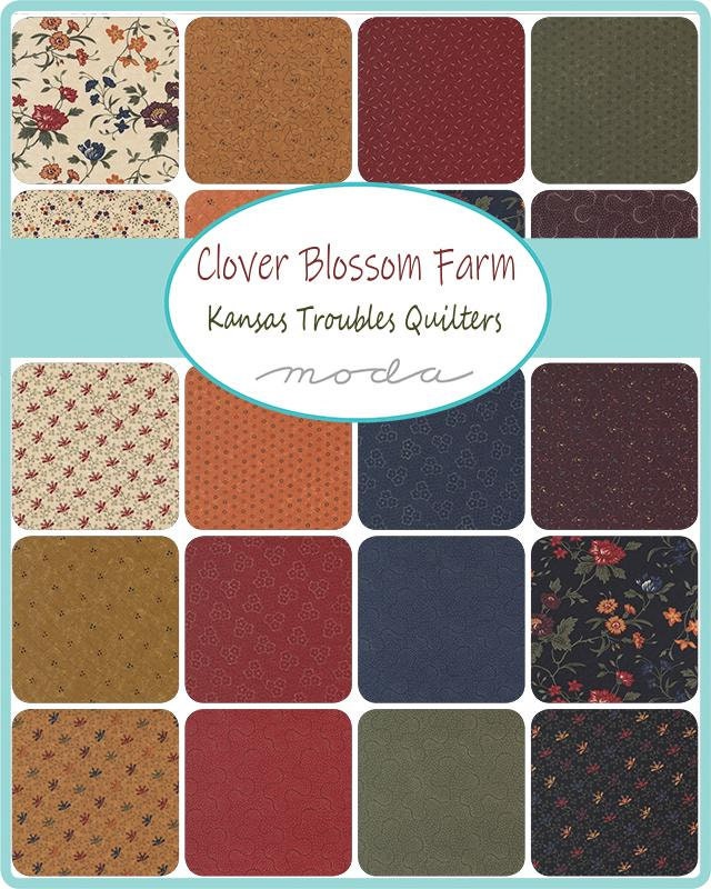 Clover Blossom Farm by Kansas Troubles Fat Quarter Bundle 9710AB