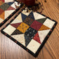 Primitive Farmhouse Scrappy Star Potholders Item #1625