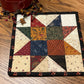 Primitive Farmhouse Scrappy Star Potholders Item #1625