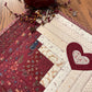 Primitive Farmhouse Log Cabin Valentine Table Topper Item #1628