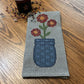 Primitive Farmhouse Spring Flowers Towel Item #1656