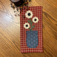 Primitive Farmhouse Spring Flowers Towel Item #1692
