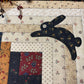 Primitive Farmhouse Log Cabin Easter Bunny Table Topper Item #1659