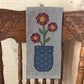 Primitive Farmhouse Spring Flowers Towel Item #1656