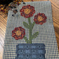 Primitive Farmhouse Spring Flowers Towel Item #1660