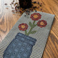 Primitive Farmhouse Spring Flowers Towel Item #1665