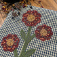 Primitive Farmhouse Spring Flowers Towel Item #1656