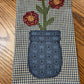 Primitive Farmhouse Spring Flowers Towel Item #1665