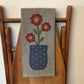 Primitive Farmhouse Spring Flowers Towel Item #1660