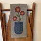 Primitive Farmhouse Spring Flowers Towel Item #1730