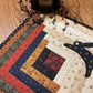 Primitive Farmhouse Log Cabin Easter Bunny Table Topper Item #1659