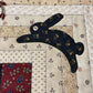 Primitive Farmhouse Log Cabin Easter Bunny Table Topper Item #1659
